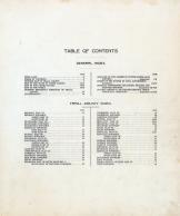 Table of Contents, Traill County 1909